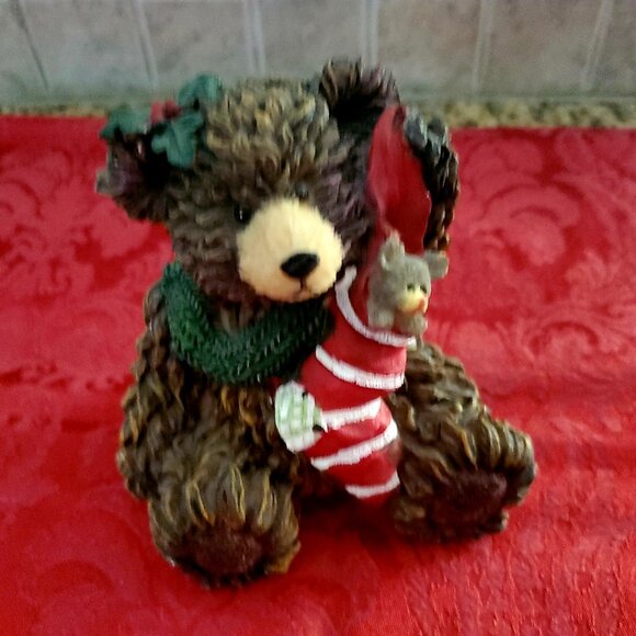 Christmas Resin Bear Figure Decoration Figure MY STOCKING - Picture 7 of 7